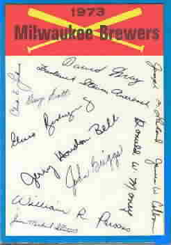 1973 O-Pee-Chee Blue Team Checklists Baseball Cards